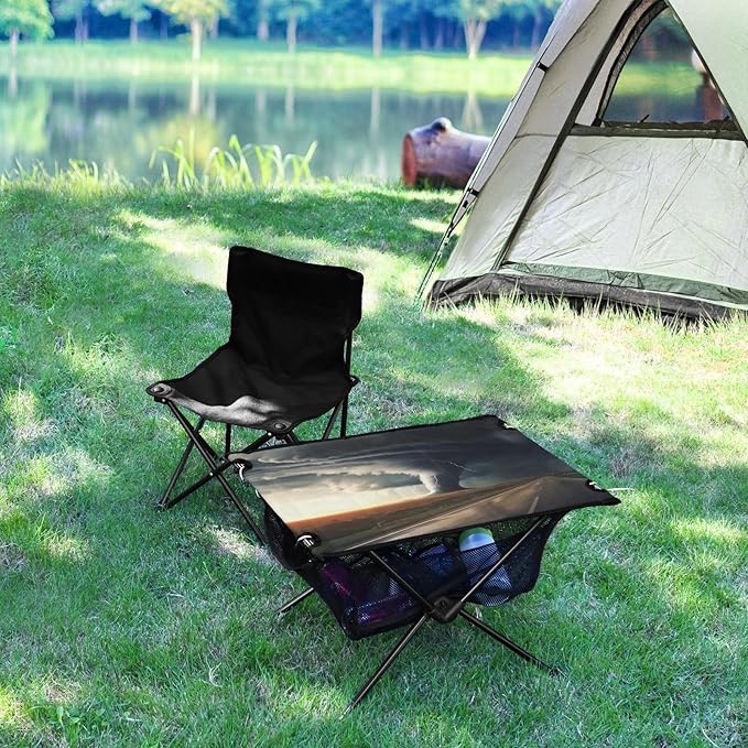 Storms Portable Folding Camping Table, Compact Lightweight Beach Table with Carrying Bag for Outdoor Picnics, BBQs, Camp