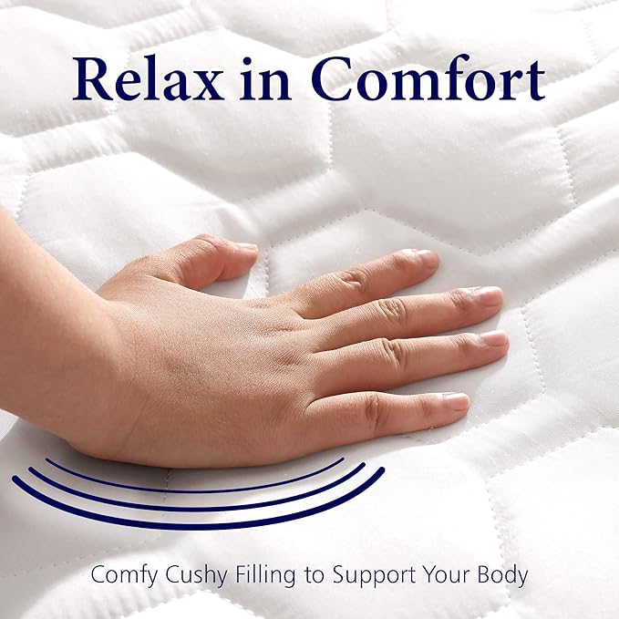 The Grand Hotel Collection Short King Size Hybrid Mattress Protector & Pad - Soft and Comfortable Bed Sheet Cover That Restores The Beauty of Your Mattress, While Protecting from Stains,and Dirt