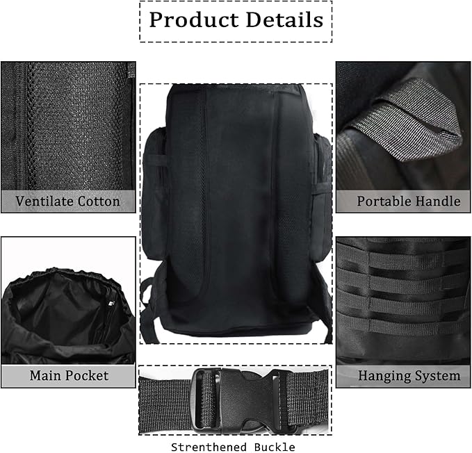 YFREAL 80L Hiking Camping Backpack,Hunting Backpack for Outdoor,Large Pack Waterproof,Tactical Backpack for Men Women