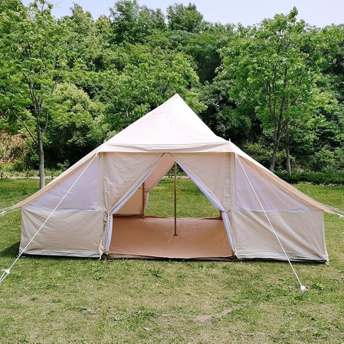 Dream House Large Spacious Outdoor Waterproof Cotton Canvas 4 Season Camping Tent for 10 Persons