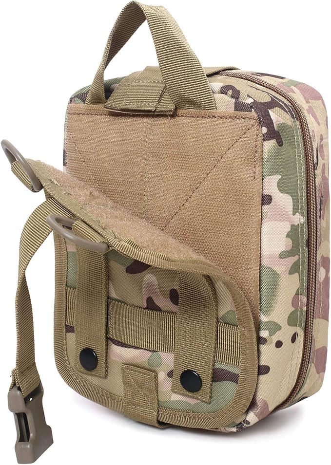 Molle Pouch, Sturdy 600D Nylon Tactical Medical Pouch,Rip-Away EMT First Aid Pouch (Bag Only)