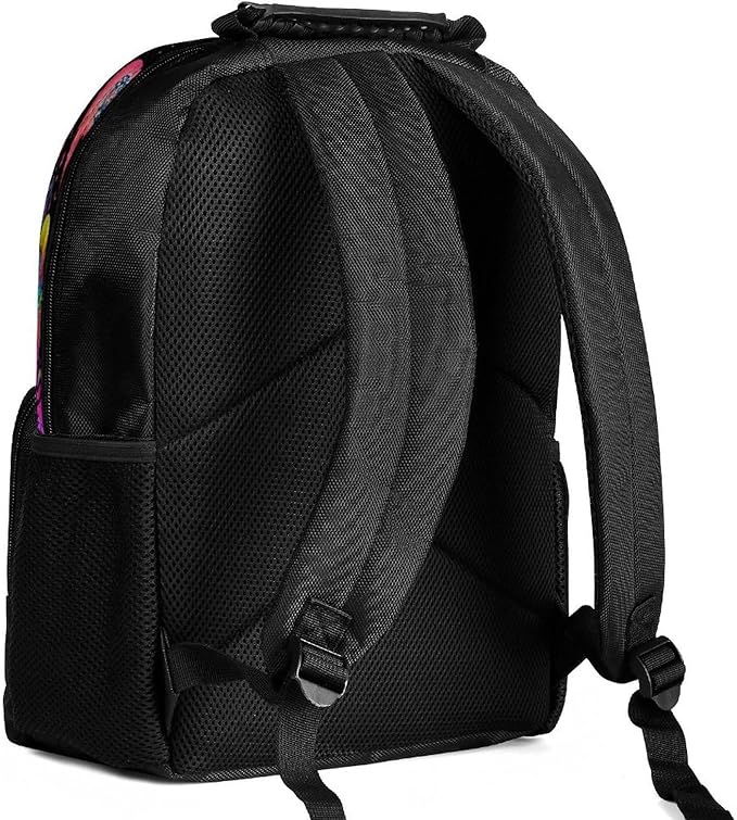 Men Women Lightweight Trippy Alien Ufo Art Backpack Large Capacity Bookbag With Smooth Zippers for Gym Business Running