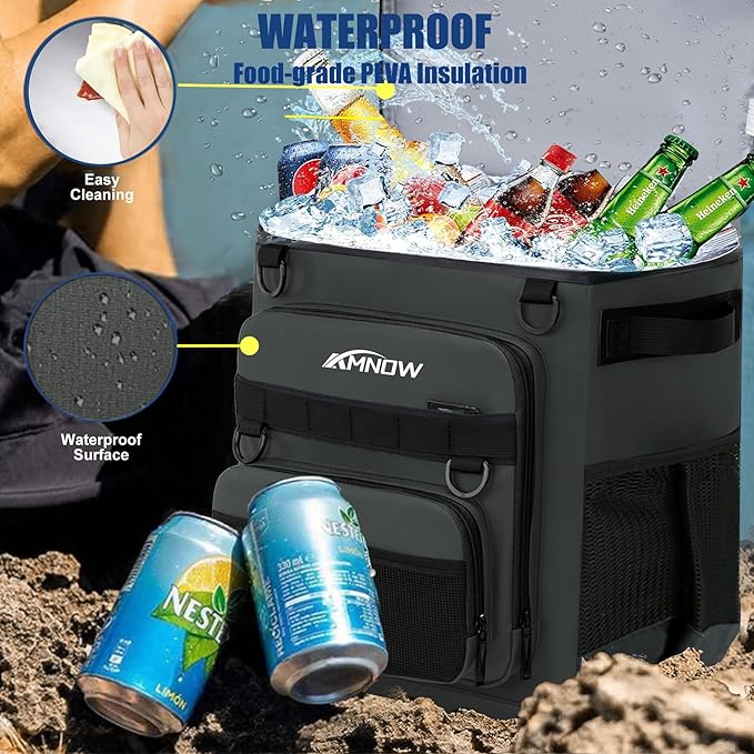 Backpack Cooler Insulated Leak Proof for Men Women 50 Cans Soft Cooler Backpack Insulated Waterproof Large Capacity Coolers Bag Portable for Lunch Camping Travel Picnic Hiking