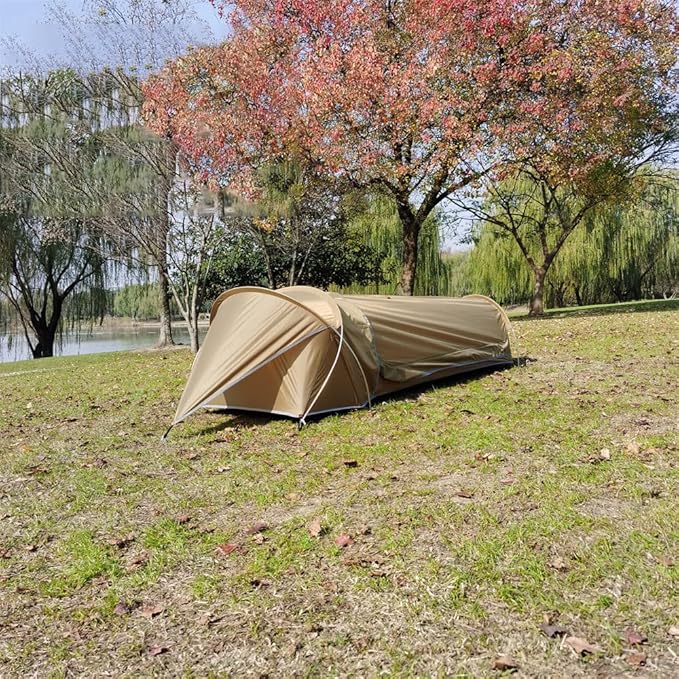 Single Person Tent, Ultralight Backpacking Tent, Waterproof Hiking Tent for Camping, 1 Person Lightweight Camping Tent
