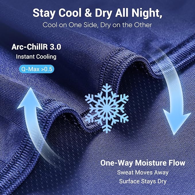 Elegear Cooling Blanket for Hot Sleepers, Arc-Chill® 3.0 Cooling Tech Q-Max >0.5, Stay Cool & Dry All Night, One-Way Moisture Flow, No Sticky Feeling, Breathable Lightweight Summer Blanket