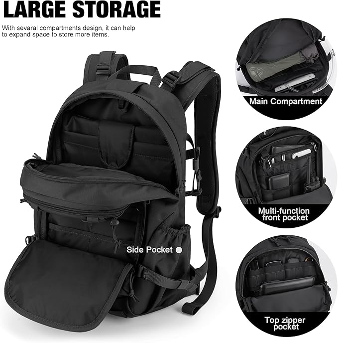 Mardingtop Small Military Tactical Backpack for Men,25L Molle Cordura Backpack for Hiking,Camping,Rucking