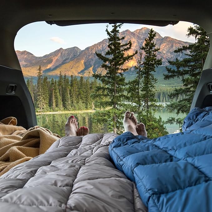 Camping Blanket, Packable Puffy Blanket Down Alternative Blanket Lightweight Windproof Water Resistant for Outdoors,Hiking, Backpacking,Beach,Car,Picnic,Stadium 52x75in