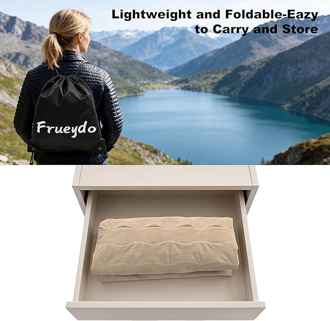 Twin Size Inflatable Air Mattress with Adjustable Backrest -2 in 1 Inflatable Mattress Portable Queen Size Double Camping Mattress for Home & Outdoor Relaxing - Queen