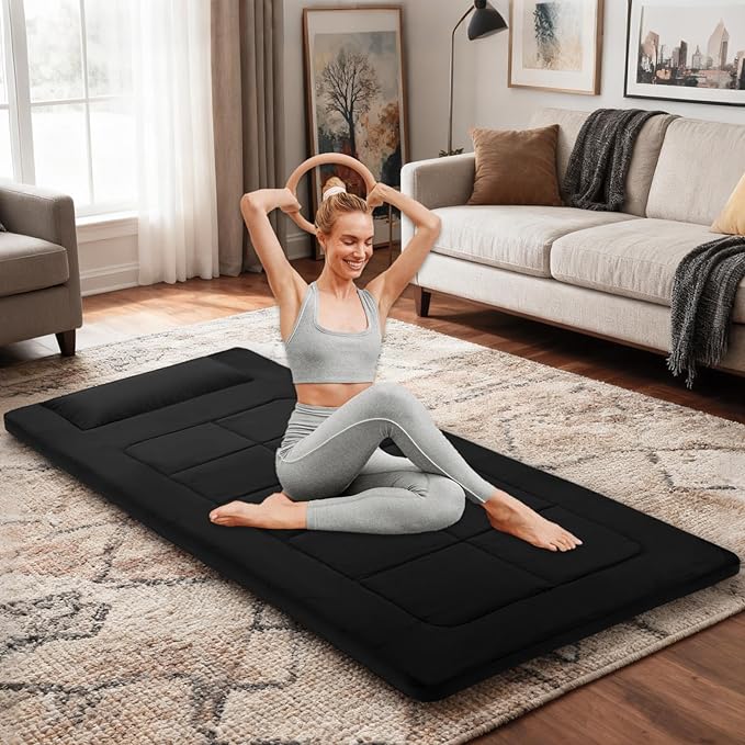 Camping Mattress Portable 80" x36" Floor Cushion Foldable Cot Pad Easy to Store Sleeping Camp Pad Only, for Tent Cot Guest Outdoor Indoor