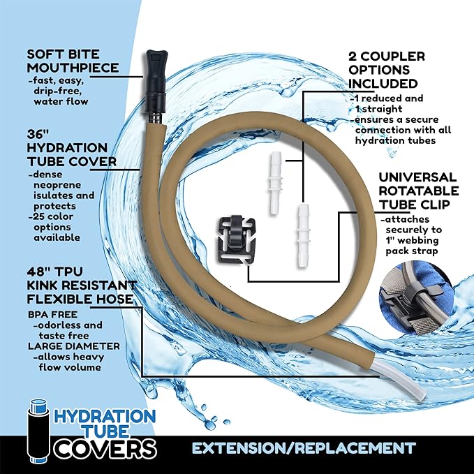 Drink Tube Replacement or Extension for Replacing Your Hydration Backpack Water Bladder Drink Tube. Add or Extend to Your Current Water Bladder Drink Tube Hose.