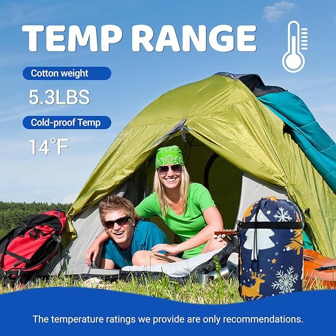 KINGROCK Sleeping Bags for Adults Backpacking Lightweight Waterproof- Cold Weather Sleeping Bag