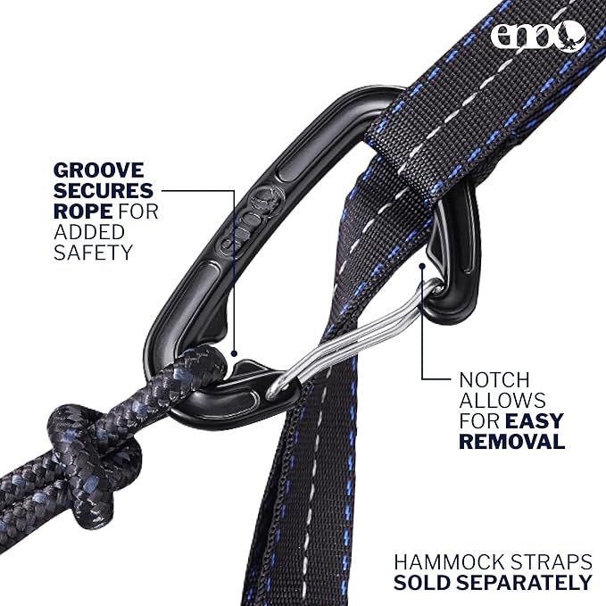 ENO DoubleNest Hammock - Lightweight, Portable, 1 to 2 Person Hammock - for Camping, Hiking, Backpacking, Travel, a Festival, or The Beach - Chocolate/Latte