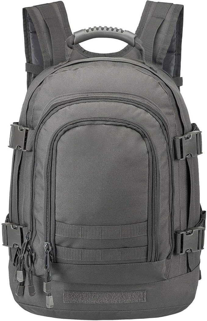 Greencity Laptop Backpacks Tactical 3 Day Expandable Bug Out Bag Classic Case Travel Hiking，Gray