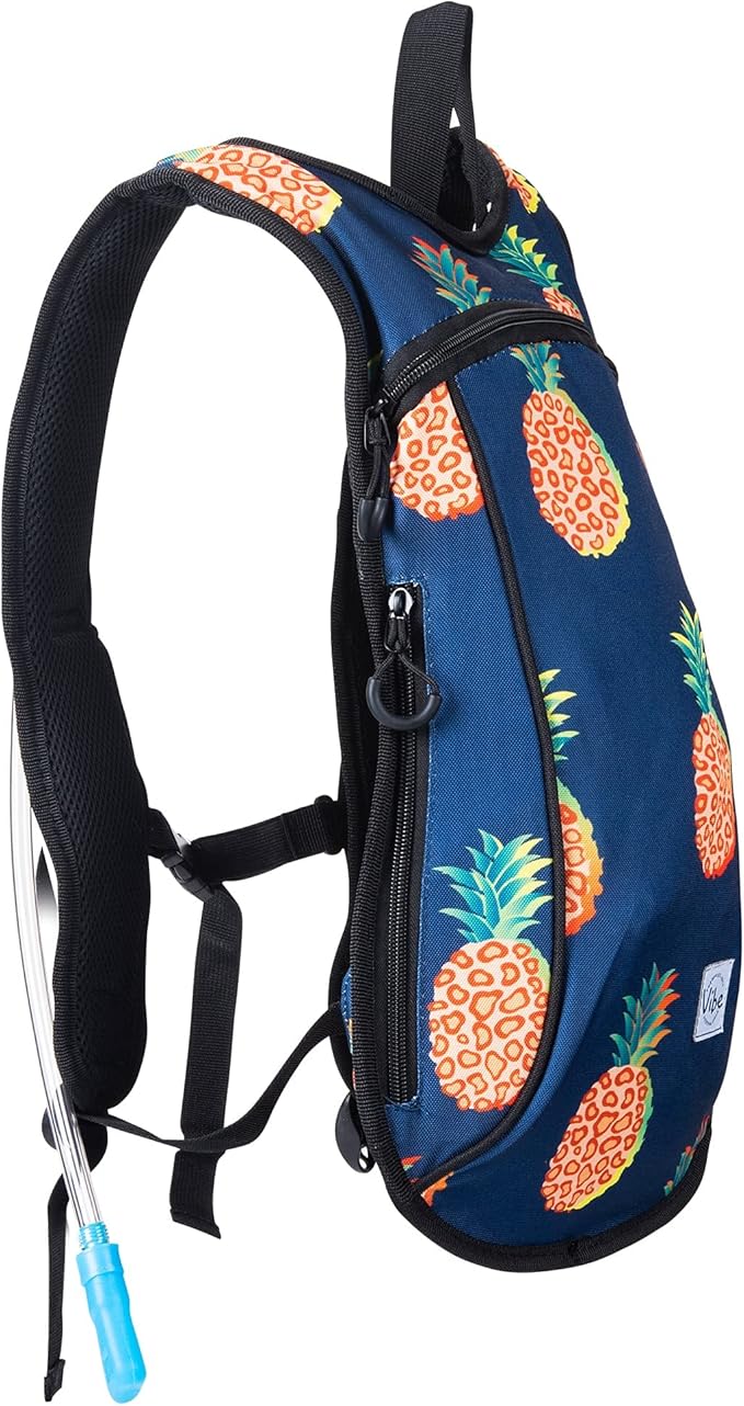 Vibe Festival Gear Hydration Pack Backpack with 2L Water Bladder for Women, Men, Teens, Kids - Hydropack Hydro Sports, Outdoor, Running, Camping, Hiking, Festivals, Raves