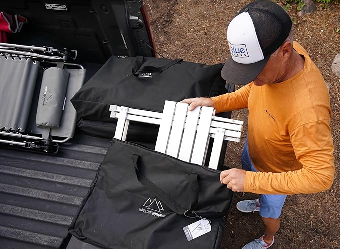 MOUNTAIN SUMMIT GEAR Quick-Fold Camping Table Made with Weather-Resistant Aluminum (Made by Caddis Sports)