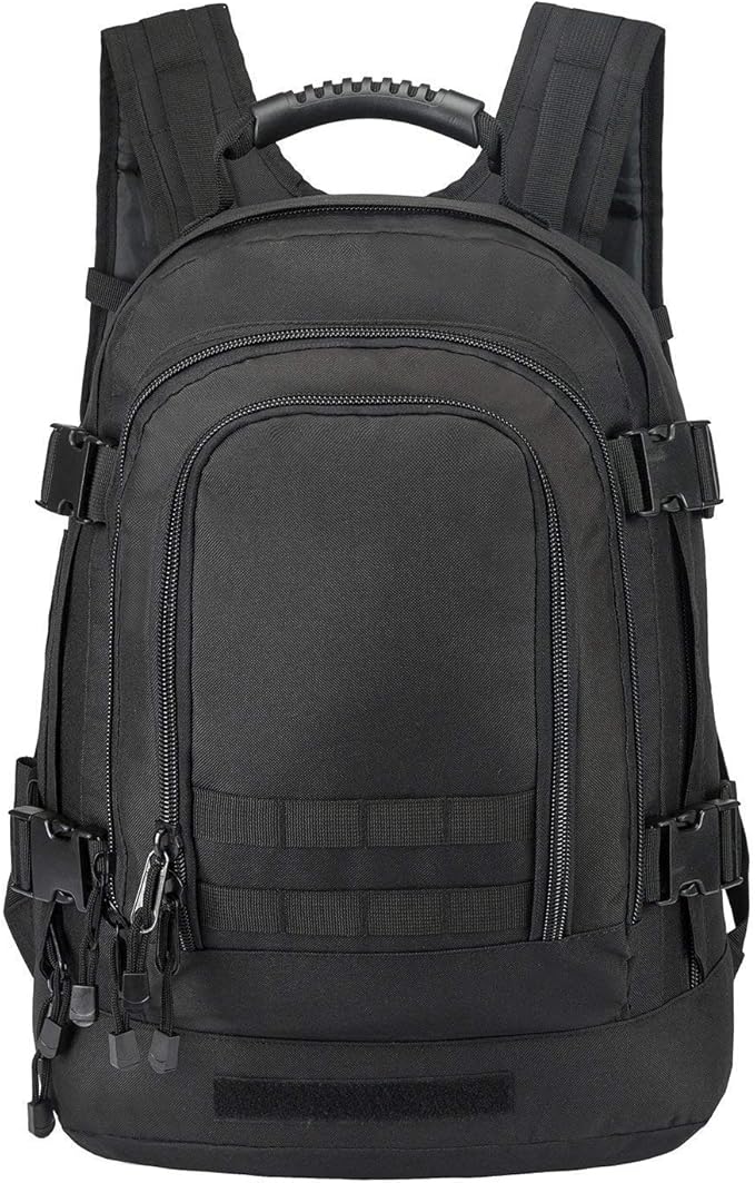 Greencity Laptop Backpacks Tactical 3 Day Expandable Bug Out Bag Classic Case Travel Hiking，Black