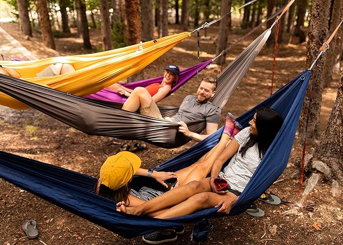KAMMOK Roo Single UL - Ultralight Camping Hammock, Water Repellent, Portable, Durable, Indoor/Outdoor Hammock Moss Green