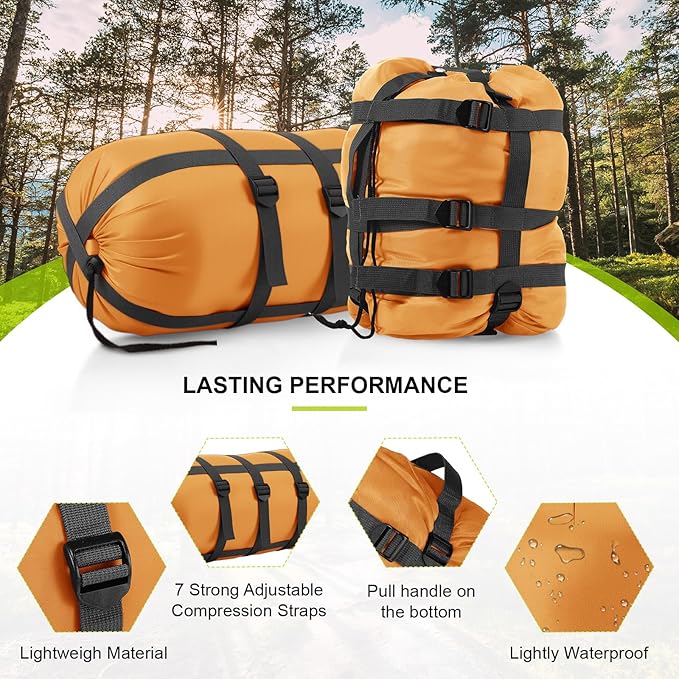 Compression Sack for Sleeping Bag Store Ultralight Sleeping Bag Compression Stuff Sack 15l 25l Space Saving Gear for Travel Camping Hiking Outdoor