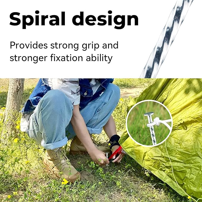 12 Inch Galvanized Landscape Stakes - 90pcs Spiral Metal Round Anchoring Spikes, 0.7 Inch Extra Large Top, for Securing Paver Edging, Weed Barrier, Camping Tent