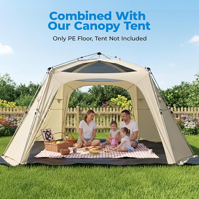 Alvantor® 12' x 12' Pop Up Gazebo, Canopy Tent All Weather & 4-Season Use, 4-Door PVC/Mesh/Polyester Curtain Addable, Top Mesh & Cover Portable Pergolas Pavilion for Patio, Backyard, Deck