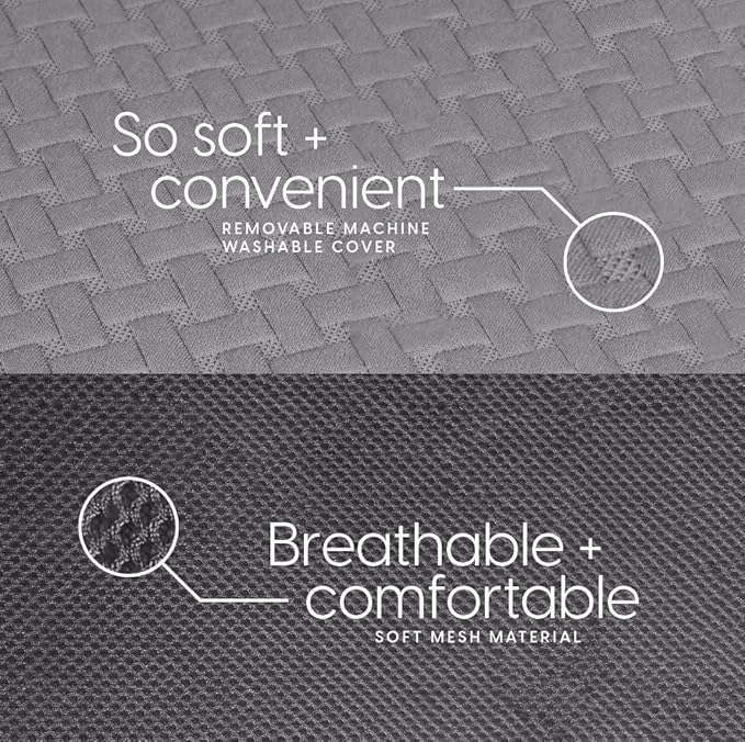 Milliard Trifold Mattress, Cot Size, 6 inch, Portable Foldable Mattress with Memory Foam & Washable Cover, Tri-Folding Floor Bed, Camping, Fold Up Guest Bed, RV Travel, Sleepovers, 75" x 31"