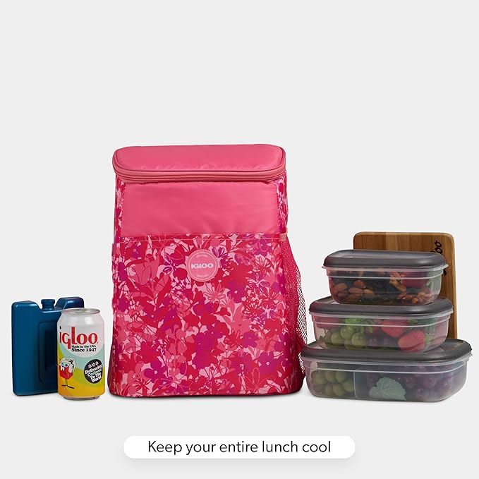 Igloo Print Essentials Insulated Backpack Cooler | 18 Can Capacity