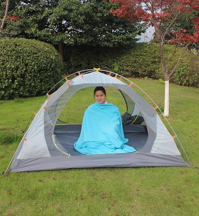 Sleeping Bag Liner, Lightweight Portable, Soft Travel and Camping Sheet, with Compact and Carry Bag, for Travel, Hotel