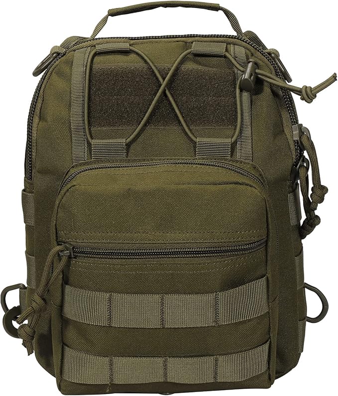 BOMTURN Tactical Backpack-1000D Waterproof Military Backpack/Laser-Cut/CCW Bags Sling Bag Tactical Satchel Shoulder Bag Men