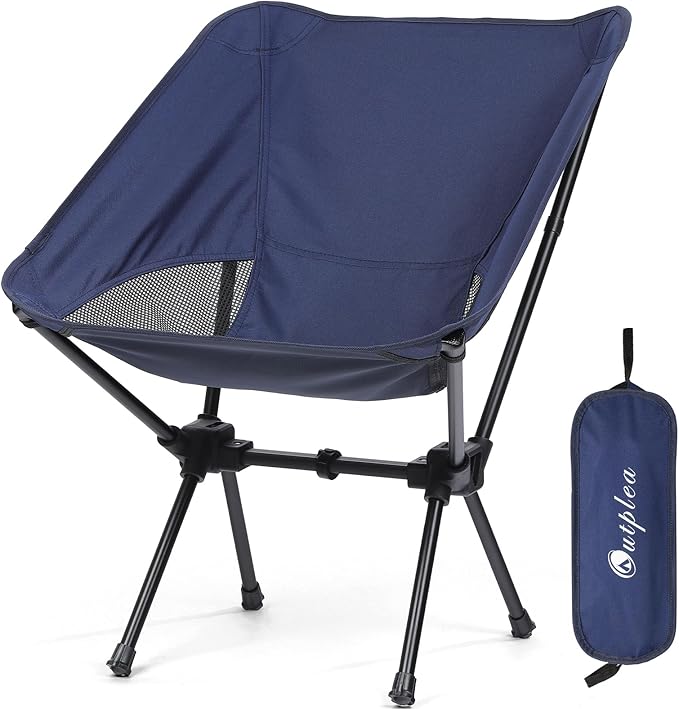 Folding Portable Camping Chair, Lightweight Compact Backpacking Hiking Chair, Beach Chair for Adults,Blue