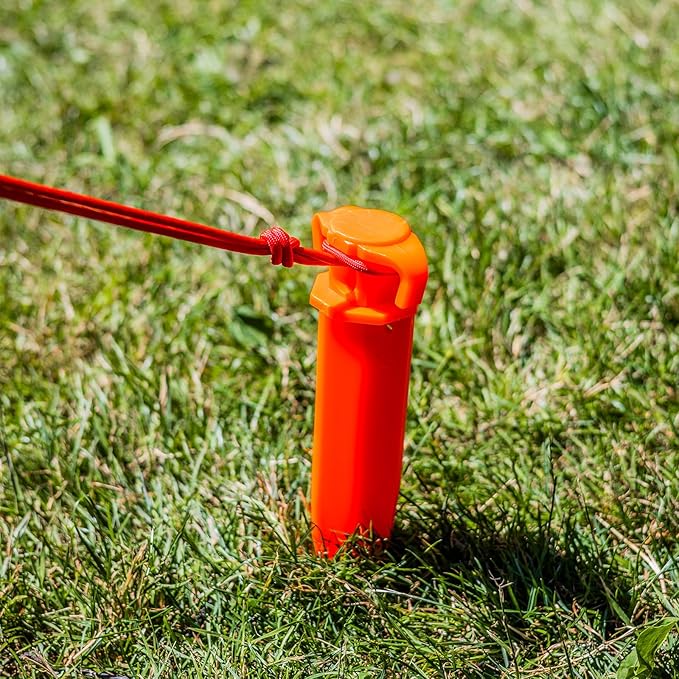 ASR Outdoor Orange Heavy Duty ABS Plastic Tent Stakes Ground Anchor Camping Essentials
