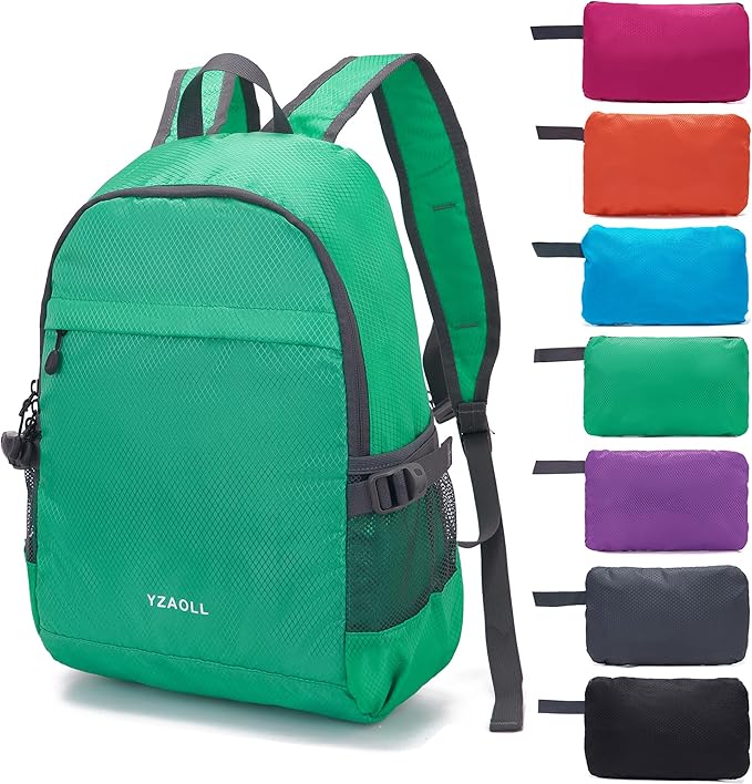 YZAOLL 20L Small Hiking Backpack Lightweight Day Packs, Packable Backpack for Women Men Travel Camping Vacation,LQing