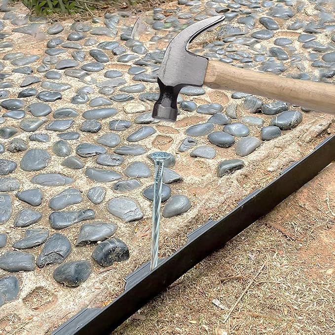 Artificial Turf Stakes Galvanized Spiral Landscape Spikes 6IN Weed Barrier Fabric Stakes for Paver Edging, Gardening Lawn Edging, Carpentry and More (150 PC)