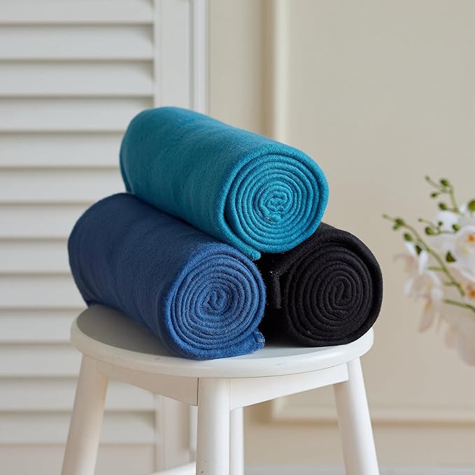 CAI TENG Fleece Throw Blankets for Couch Bulk Lightweight Warm Soft Cozy Dog Blanket 6 Pack Bulk Fleece Kids Blanket Solid for Bed Sofa Couch Office Gifts Outdoor Assorted 50 x 60 inch