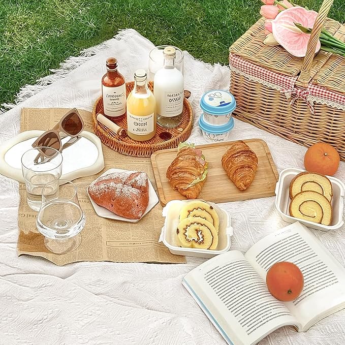 91 x 71 Extra Large White Outdoor Picnic Blanket, Woven Cotton Yarn Oversize Portable Blanket with Fringe for Camping, Lawn or Wedding. Indoor Bohemia Decorations, Machine Washable