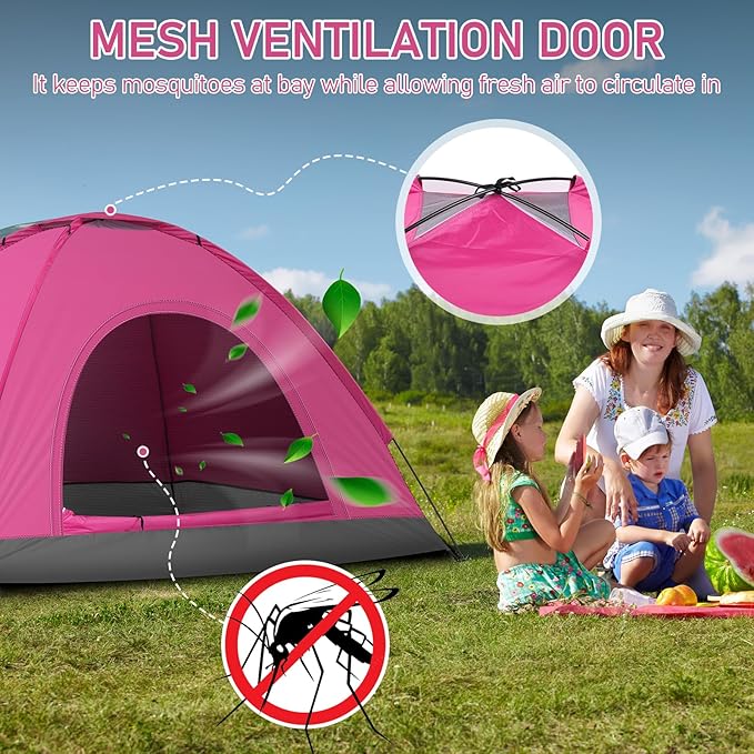 Camping Tents for 3-4 Person Camping Dome Tent, Waterproof,Spacious, Lightweight Portable Backpacking Tent for Outdoor Camping Hiking