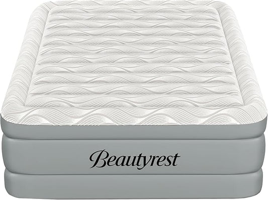 Beautyrest Luxaire, Queen Size Luxury Air Mattress, 20 Inch Height with Cool Vent Top, Smart Auto Shut-Off Pump, Puncture Resistant Ever Firm Fabric with Edge Support