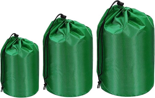 PATIKIL Stuff Sacks, Waterproof Outdoor Storage Sack Portable Drawstring Dust Flap Bag for Camping