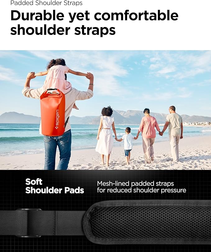 Spigen AquaShield Waterproof Dry Bag Backpack A631, 30L Roll Top Lightweight Dry Storage Bag for Travel, Swimming, Boating, Kayaking, Camping and Beach