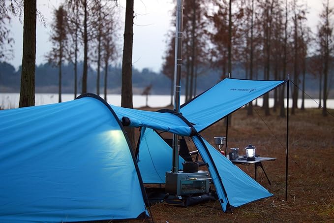 Hot Tent with Stove Jack – 4 Season Waterproof & Windproof Shelter for 1–4 People, Lightweight for Camping, Hiking, Hunting & Fishing