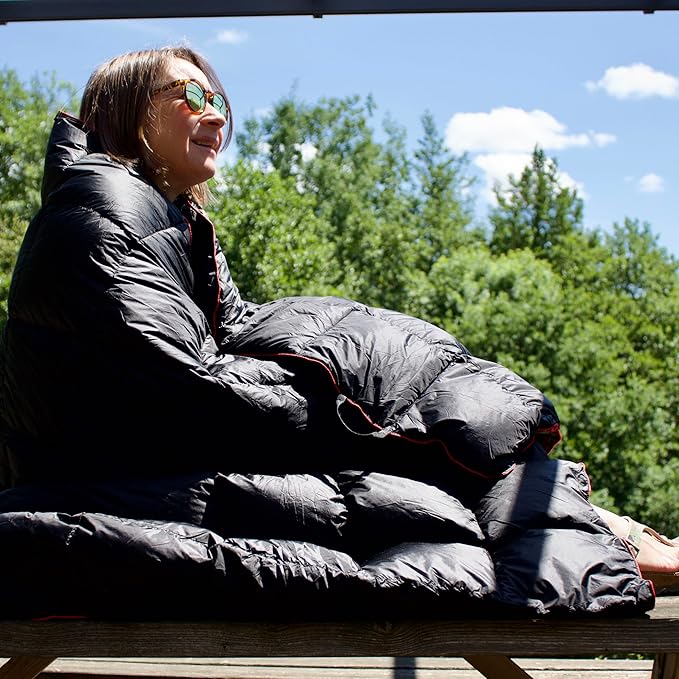 Horizon Hound Down Camping Blanket - Outdoor Travel Quilt | Sustainable, Insulated, Lightweight & Warm Gear for Sleep, Camping, Stadium, Hiking & Festivals | Water Resistant, Packable & Compact