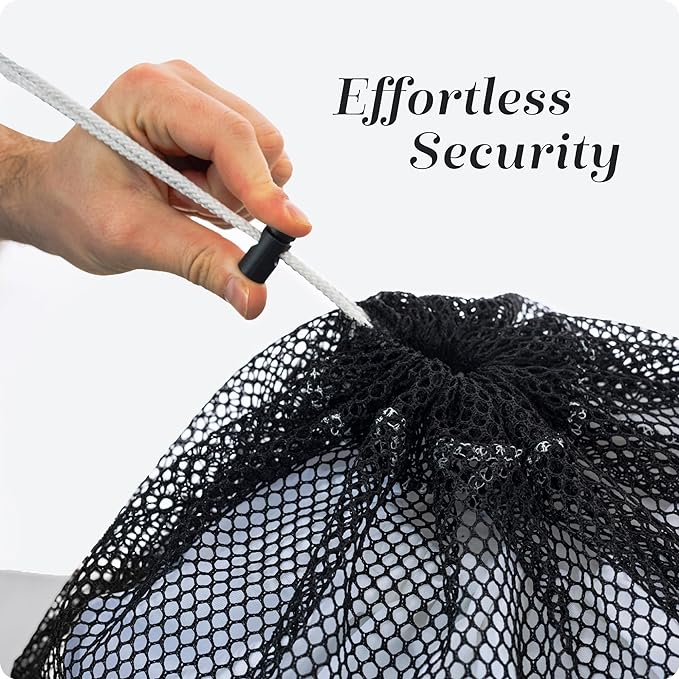 Handy Laundry Mesh XL Laundry Bags - Pack of 2 - Large 24" x 36" - Durable, Machine Washable with Secure Drawstring Closure - Perfect for College Dorms, Laundromats, Apartments (Black)