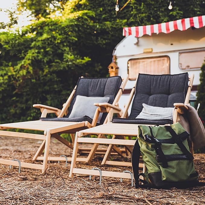 Toopify 12 Pack Rebar Stakes, 12 Inch Heavy Duty J Hook Galvanized Ground Anchors, Anti Rust Metal Steel Tent Stakes Garden Fence Stakes, Silver