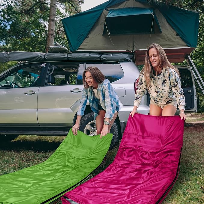 Tudomro 2 Pcs Camping Sleeping Bag for Adults, Lightweight Packable Waterproof Camping Gear Equipment to Keep Warm for Spring Summer Fall Indoor Outdoor Backpacking Hiking Travel