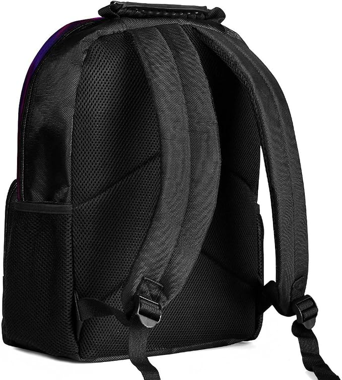 Lightweight Backpack for Gym Travel Bicycle, Big Capacity Multipurpose Anti-Theft Carry On Bag, Purple Art Cool Bearded Dragon Lizards Travel Hiking Bag Day Pack