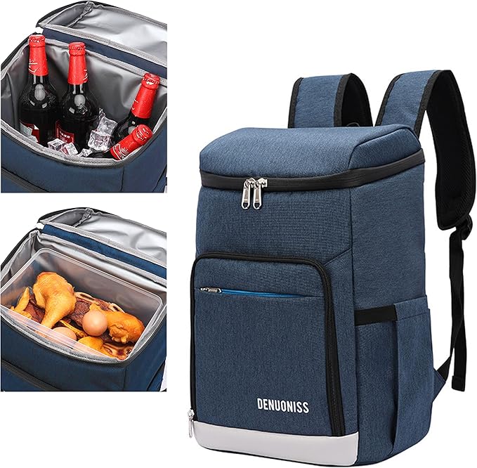 Insulated Cooler Backpack 27 Cans Lightweight Soft Bag Waterproof Leakproof for Outdoor Lunch, Picnic, Hiking, Camping, Beach, Travel, Trip