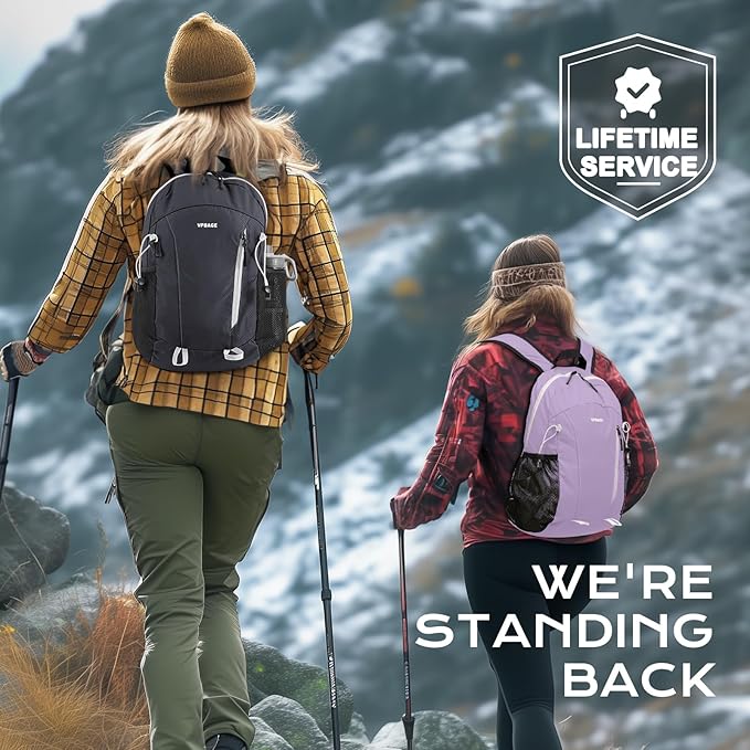 15L Water-resistant Hiking Daypack, Small Backpack Travel Outdoor, Lightweight Packable Day Pack Carry On for Women Men Adults