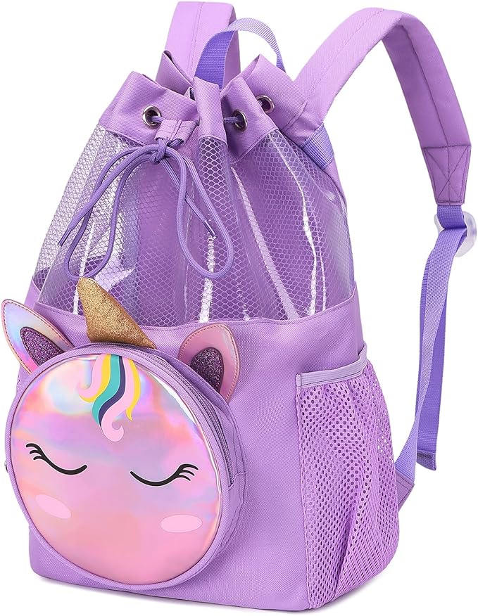 mygreen Drawstring Backpack Gym Cinch Bag for Swim Beach Sports Waterproof for Kids | for Swim, Beach, Sports