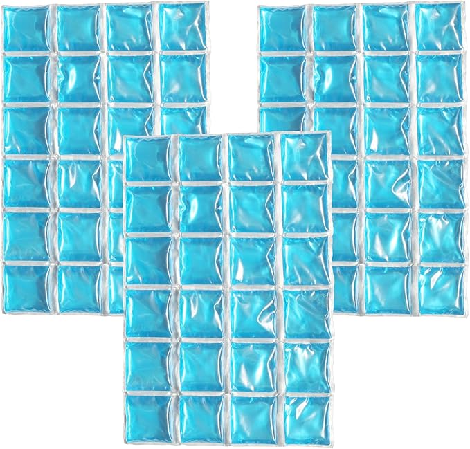 ICY-COOLS Reusable Ice Packs for Coolers - Flexible Ice Sheets, Flat and Long-Lasting for Camping or Lunch Boxes, 10x16 & 8x12, 1 or 3 Pack