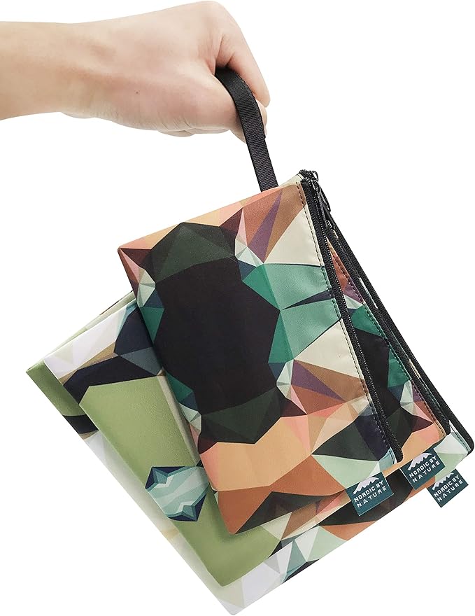 Nordic By Nature-Dual Layer Reusable Sandwich & Snack Bags – BPA-Free, Easy Clean, School Lunch Bags for Kids & Adults (Mosaic Camo)