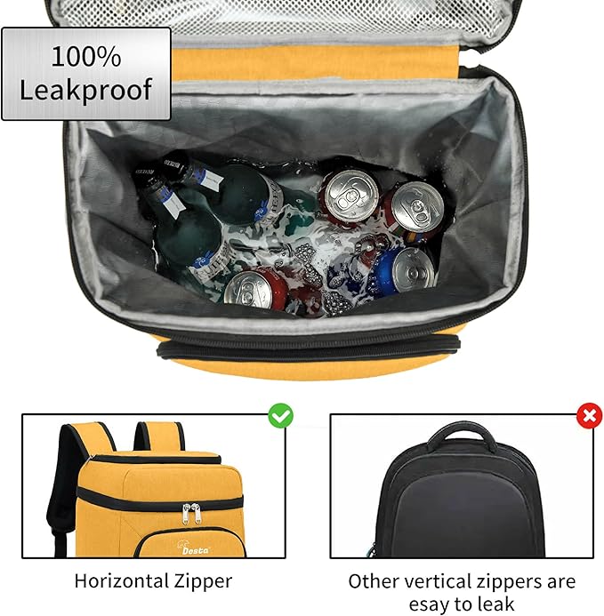 Desta™ 22L | Lightweight Insulated Backpack Cooler | Easy to Carry | Adjustable Shoulder Straps | Large Capacity | Hiking Backpack Men | Lunch Pack | Picnic | Made from 5mm Eco-Friendly EPE Foam